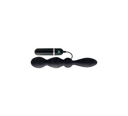 Double Dipper Silicone Double Ended Vibrator Black 9.25 Inch